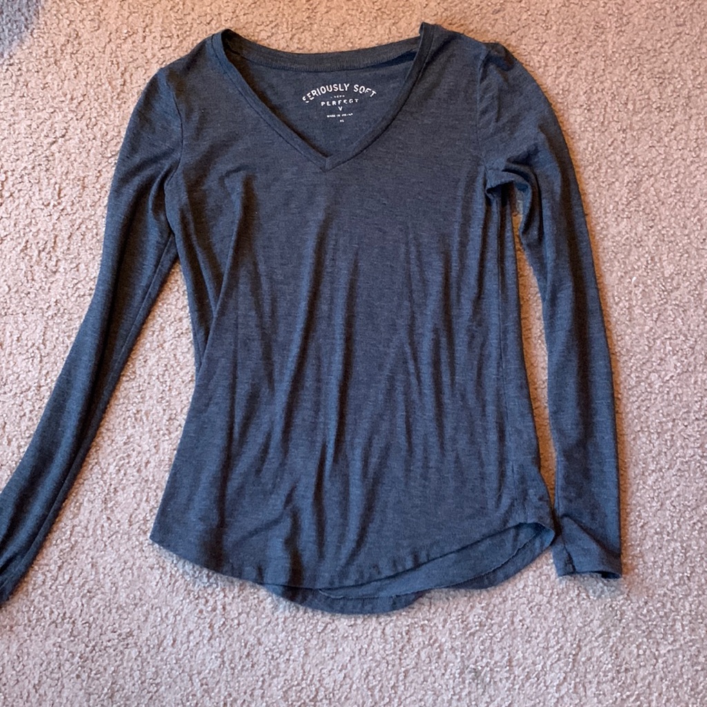 Basic Grey V Neck